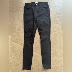 Frame Denim Ali high rise skinny black jeans - size 30